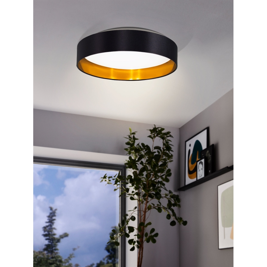 Eglo 55267 - MASERLO LED Ceiling Light, 16W/230V, 3000K, Ø 40.5 cm, black/copper