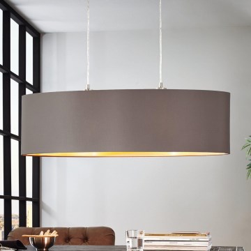 Eglo 55271 - Chandelier on a string MASERLO 2xE27/60W/230V brown