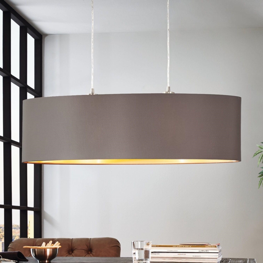 Eglo 55271 - Chandelier on a string MASERLO 2xE27/60W/230V brown
