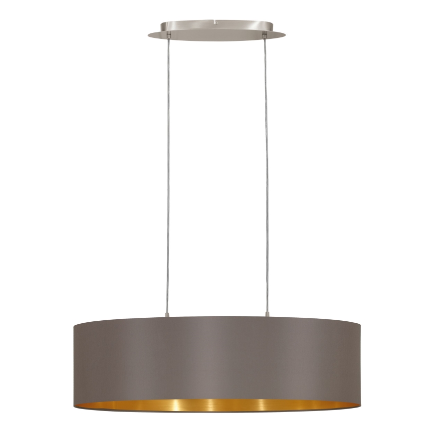 Eglo 55271 - Chandelier on a string MASERLO 2xE27/60W/230V brown