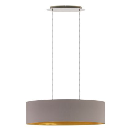 Eglo 55271 - Chandelier on a string MASERLO 2xE27/60W/230V brown