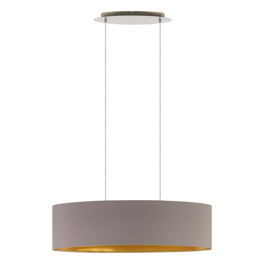 Eglo 55271 - Chandelier on a string MASERLO 2xE27/60W/230V brown