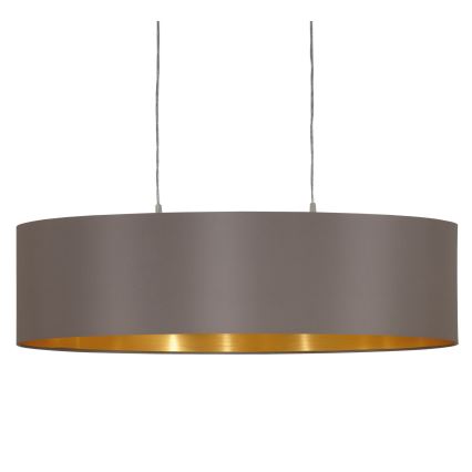 Eglo 55271 - Chandelier on a string MASERLO 2xE27/60W/230V brown