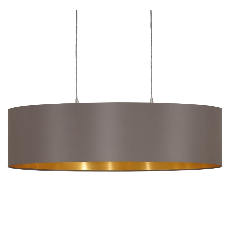 Eglo 55271 - Chandelier on a string MASERLO 2xE27/60W/230V brown