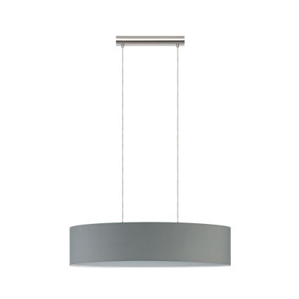 Eglo 55276 - PASTERI pendant light on cable, 2x E27/60W/230V, grey