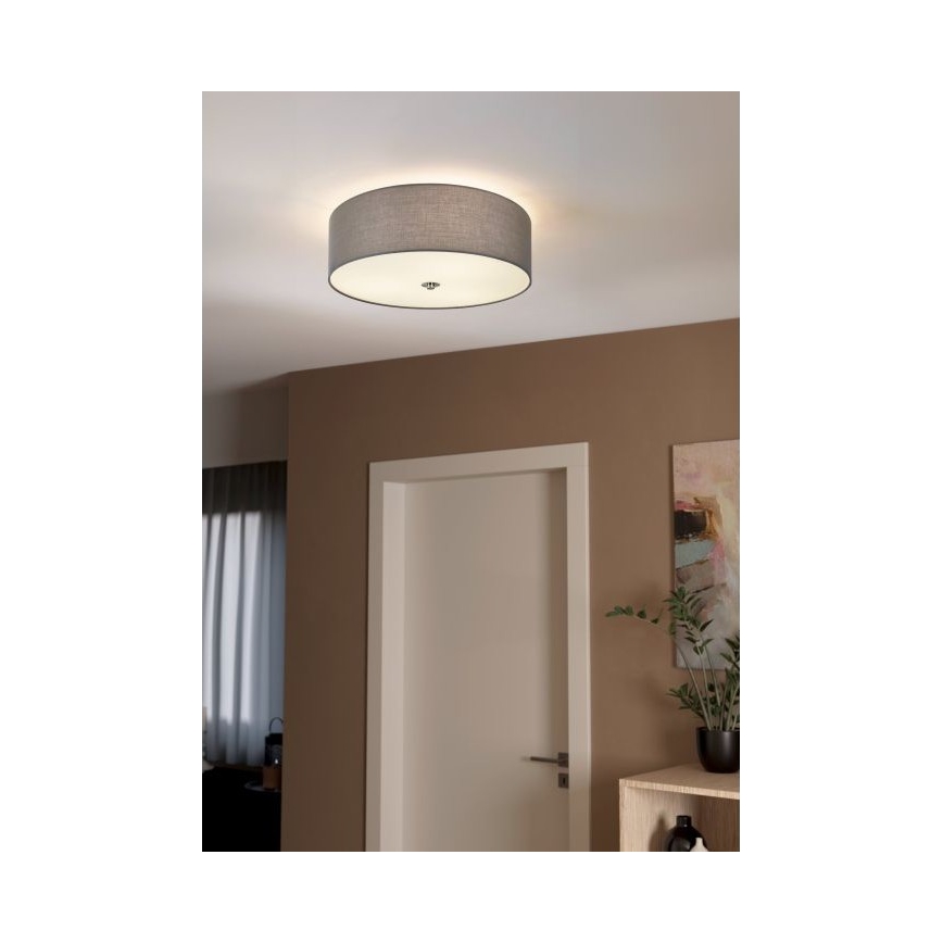 Eglo 55277 - Ceiling light PASTERI 3xE27/25W/230V Ø 47.5 cm grey