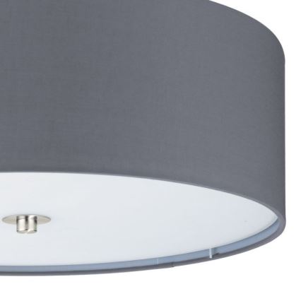 Eglo 55277 - Ceiling light PASTERI 3xE27/25W/230V Ø 47.5 cm grey