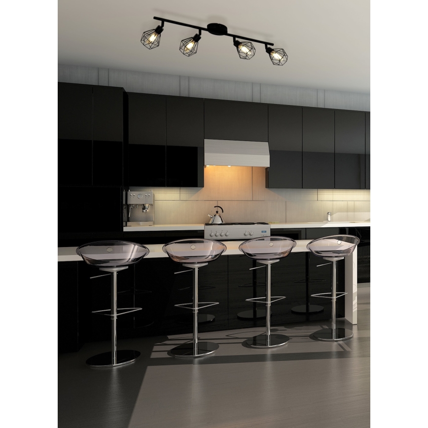 Eglo 55301 - ZAPATA LED Spotlight 4xG9/3W/230V Black