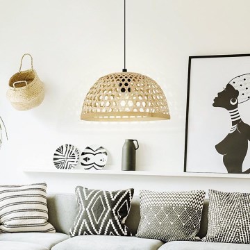 Eglo 55695 - Chandelier on a string CLAVERDON 1xE27/40W/230V d. 37 cm beige