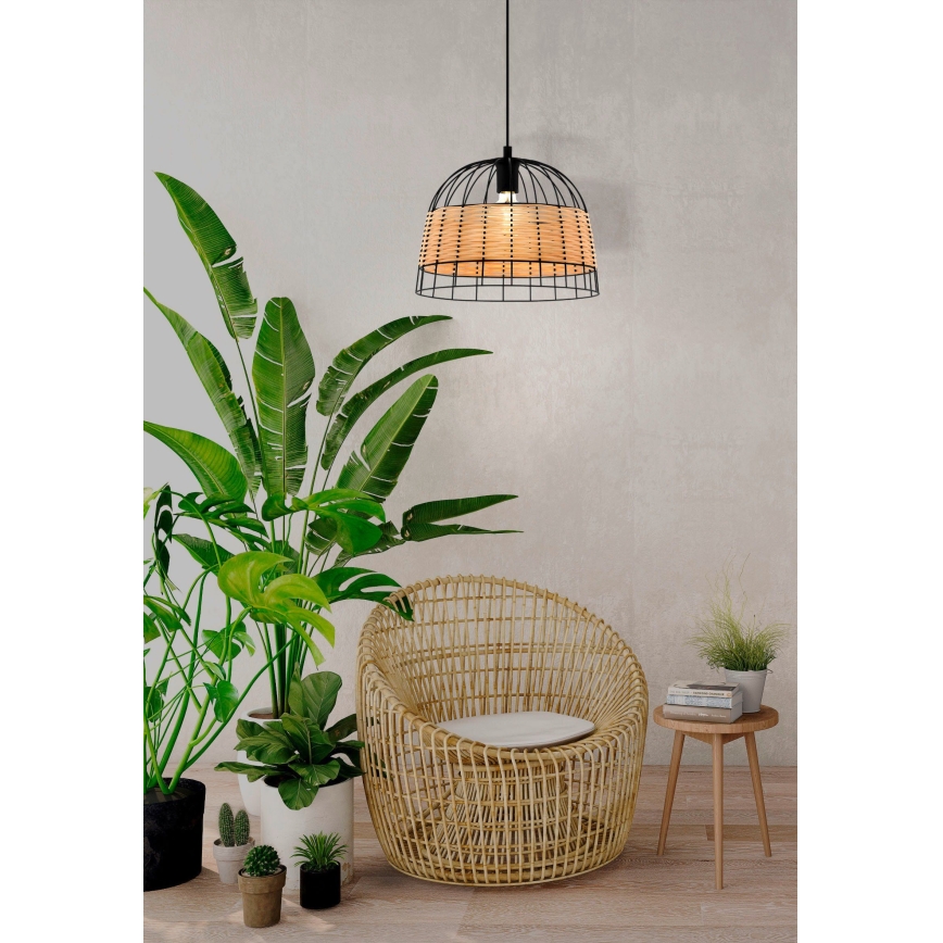 Eglo 55709 - Chandelier on a string ANWICK 1xE27/40W/230V rattan