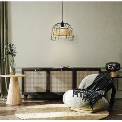 Eglo 55709 - Chandelier on a string ANWICK 1xE27/40W/230V rattan