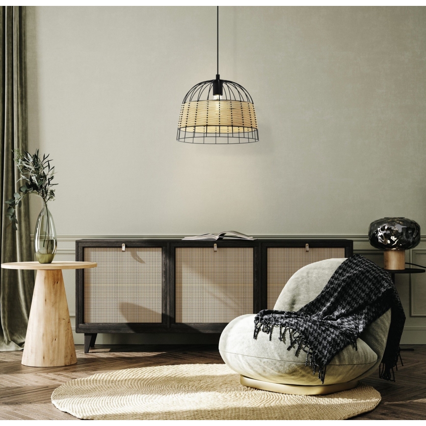 Eglo 55709 - Chandelier on a string ANWICK 1xE27/40W/230V rattan