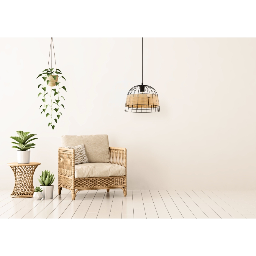Eglo 55709 - Chandelier on a string ANWICK 1xE27/40W/230V rattan