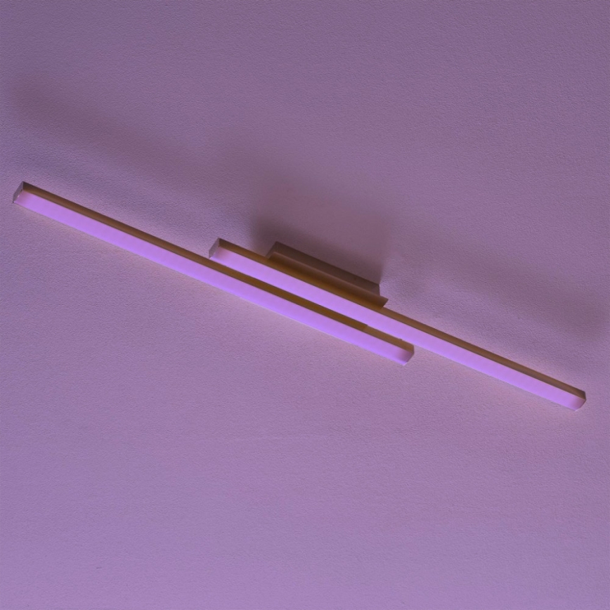 Eglo 55971 - LED RGBW Dimmable Ceiling Light FRAIOLI-C LED/34W/230V 2700-6500K Matte Chrome + Remote Control