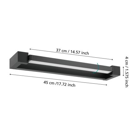 Eglo 56464 - LED Bathroom mirror lighting GEMILIANA LED/8,9W/230V 4000K 45 cm IP44