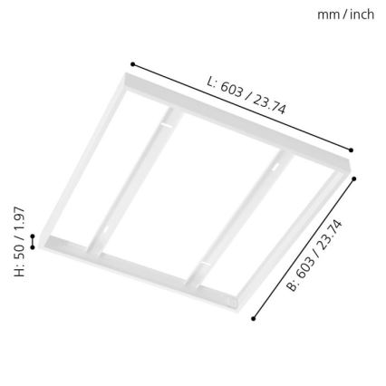 Eglo - Frame for ceiling panel 603x603 mm