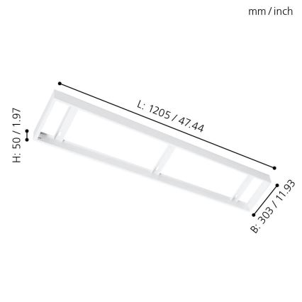 Eglo - Frame for ceiling panel 1205x303 mm
