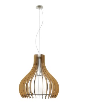 Eglo 61719 - Chandelier on a string TINDORI 1xE27/60W/230V d. 60 cm brown