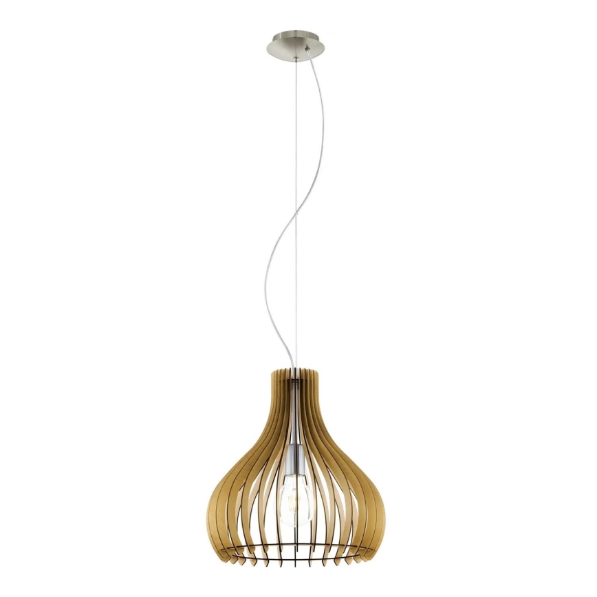Eglo 61916 - Chandelier on a string TINDORI 1xE27/60W/230V d. 38 cm brown