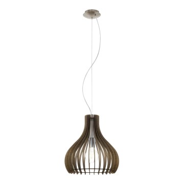 Eglo 61917 - Chandelier on a string TINDORI 1xE27/60W/230V d. 38 cm brown