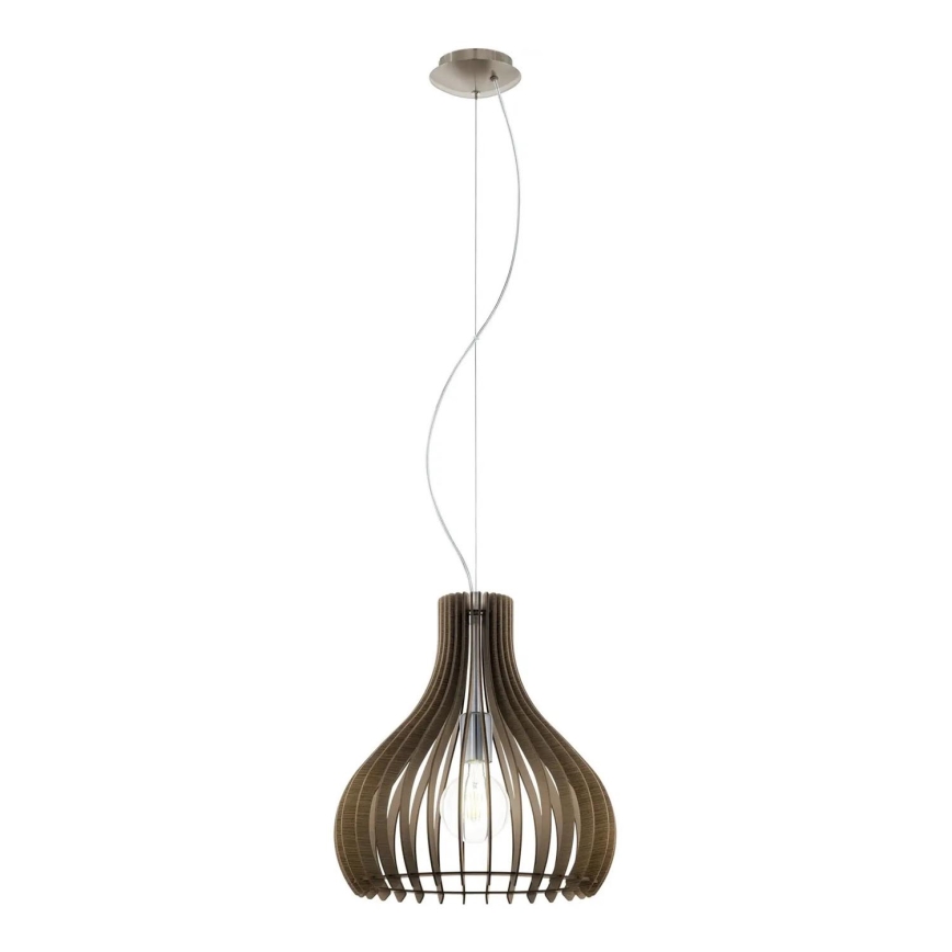 Eglo 61917 - Chandelier on a string TINDORI 1xE27/60W/230V d. 38 cm brown