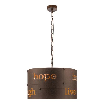 Eglo 62331 - Chandelier on a chain COLDINGHAM PRO 3xE27/60W/230V brown