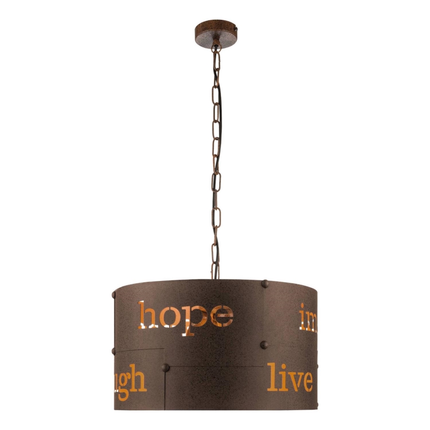 Eglo 62331 - Chandelier on a chain COLDINGHAM PRO 3xE27/60W/230V brown