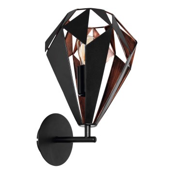 Eglo 62835 - Wall light CARLTON PRO 1xE27/60W/230V black