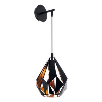 Eglo 62836 - Wall light CARLTON PRO 1xE27/60W/230V black