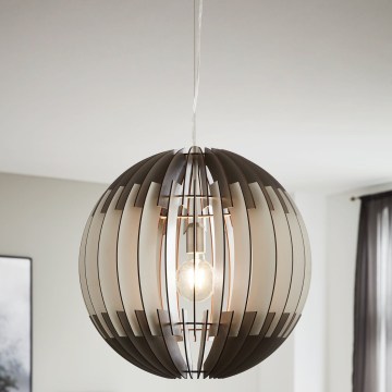 Eglo 63256 - OLMERO PRO Cable Pendant 1x E27/60W/230V Ø 40 cm grey/white