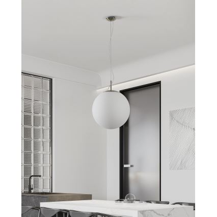 Eglo 63271 - Cable-hung pendant PIEDALE 1x E27/60W/230V Ø 43 cm matte chrome