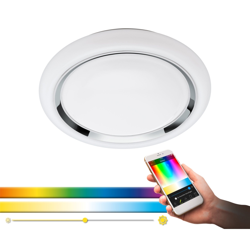Eglo 64529 - LED RGBW Dimmable ceiling light CAPASSO-C LED/17W/230V white