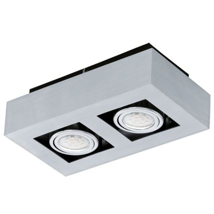 Eglo 64695 - LED Spotlight LOKE PRO 2xGU10/5W/230V 3000K matte chrome