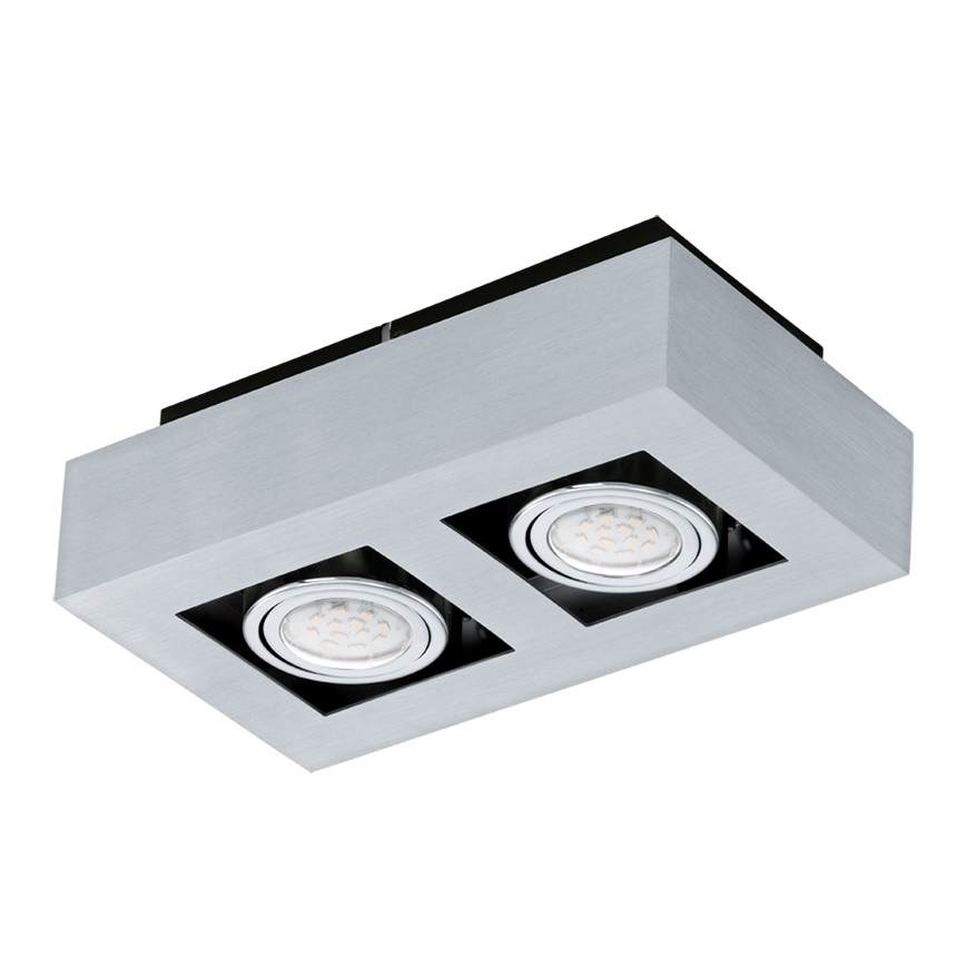 Eglo 64695 - LED Spotlight LOKE PRO 2xGU10/5W/230V 3000K matte chrome