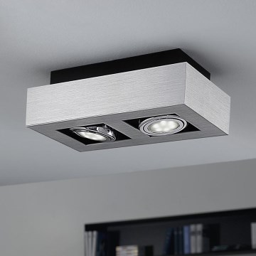 Eglo 64695 - LED Spotlight LOKE PRO 2xGU10/5W/230V 3000K matte chrome