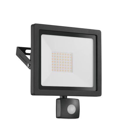 Eglo 64873 - LED Floodlight with a sensor FILETTI LED/50W/230V 3000K IP44 black