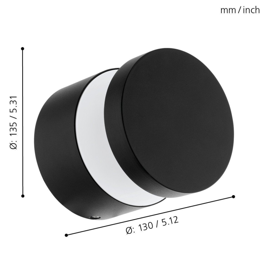 Eglo 65038 - MELZO PRO LED Outdoor Wall Light, 11W, 230V, 3000K (warm white), IP44, Black
