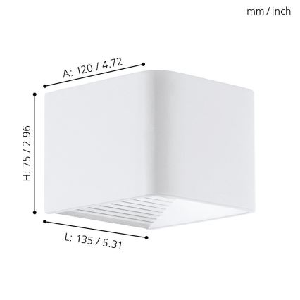 Eglo 65043 - LED Outdoor wall light DONINNI PRO LED/5W/230V IP44 white