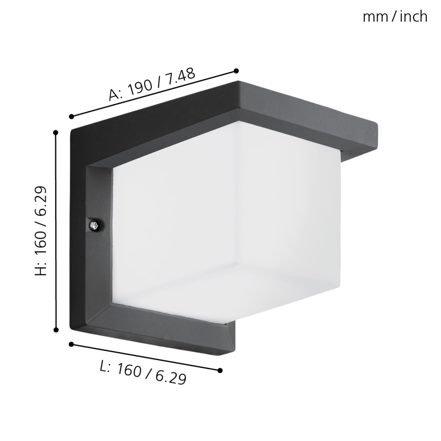 Eglo 65046 - LED Outdoor wall light DESELLA PRO LED/10W/230V IP54 anthracite