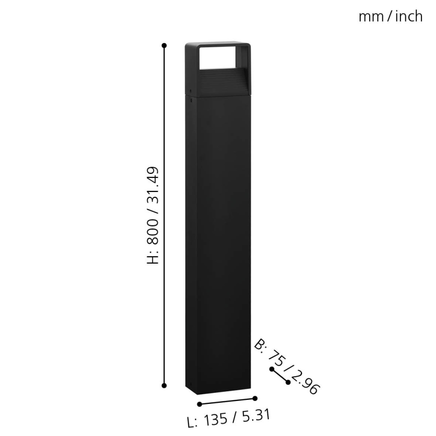 Eglo 65082 - LED Outdoor lamp DONINNI PRO LED/5W/230V 3000K 40 cm IP44 anthracite