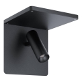Eglo 67563 - LED Wall light with a shelf CIGLIE LED/8,1W/230V black