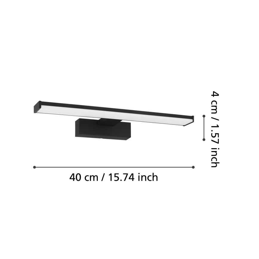 Eglo 74061 - LED Bathroom mirror lighting GALENZANA LED/7,4W/230V 4000K 40 cm IP44 black