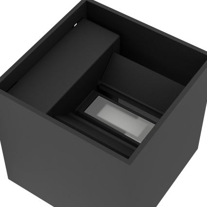 Eglo - Dimmable LED Rechargeable Outdoor Wall Light with Motion and Dusk Sensor LED/2.2W/5V IP44 Black