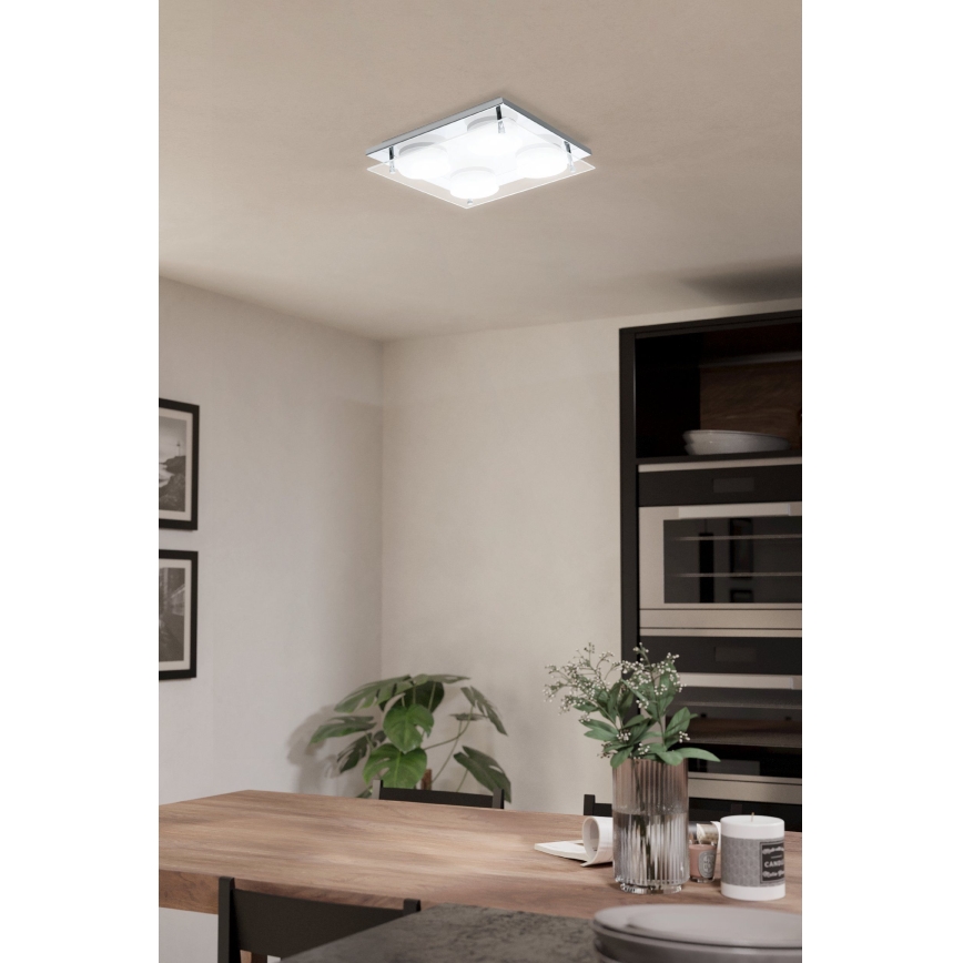 Eglo 75329 - ABIOLA LED Ceiling Light 4xLED/6W/230V Glossy Chrome