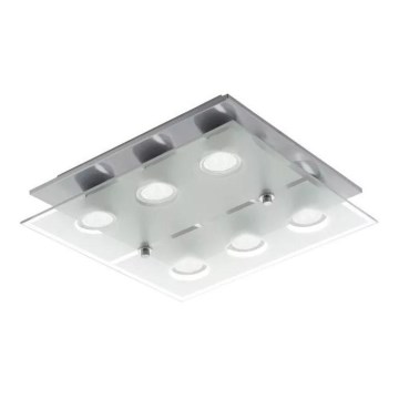 Eglo 75342 - LED Dimmable Ceiling Light CABO-SD 6xGU10/5W/230V 34x34 cm Matte Chrome