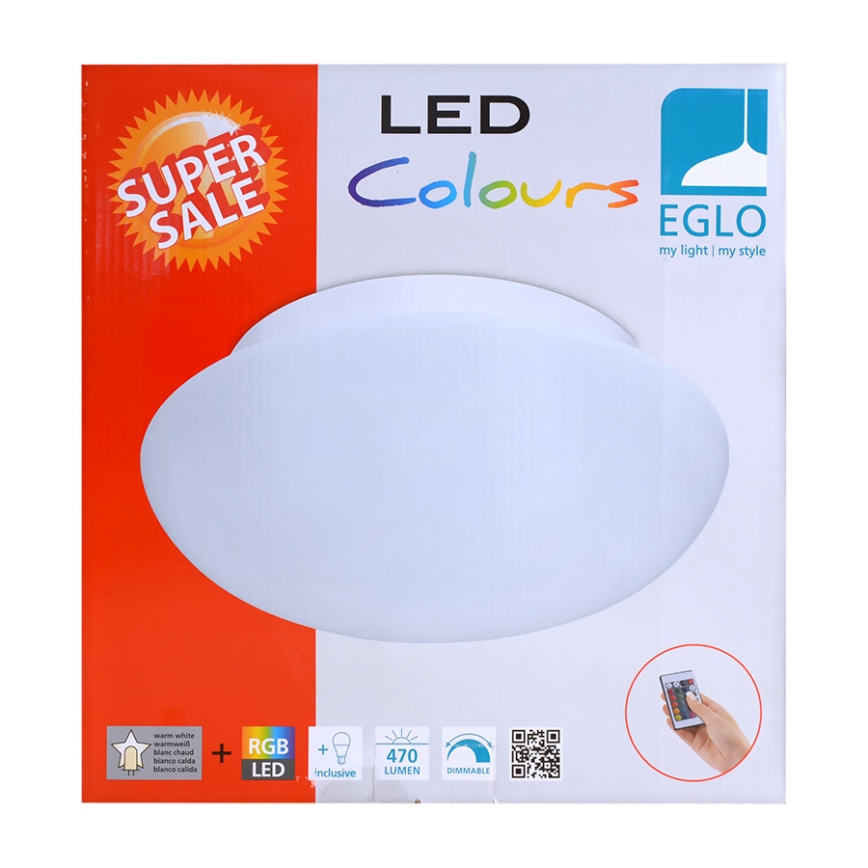 Eglo 75351 - LED RGB Dimming Ceiling light ELLA-C 1xE27/7,5W/230V