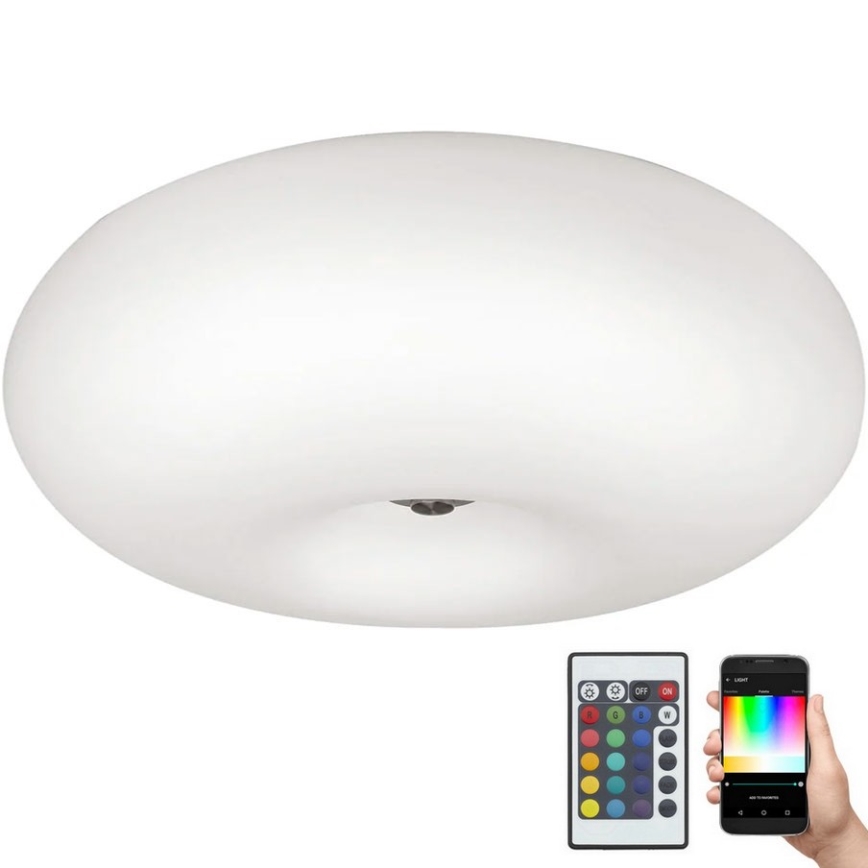 Eglo 75353 - LED RGBW Dimmable ceiling light OPTICA-C 2xE27/7,5W/230V d. 35 cm + remote control