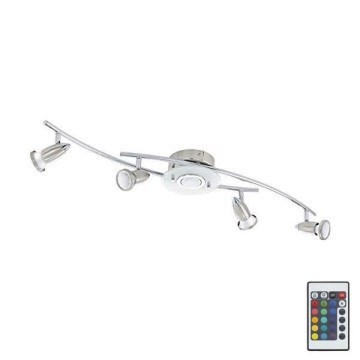 Eglo 75377 - LED RGB Dimmable spotlight VALLIDA-C 5xGU10/4W/230V + remote control