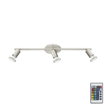 Eglo 75385 - LED RGB Dimmable spotlight BUZZ-C 3xGU10/4W/230V + remote control