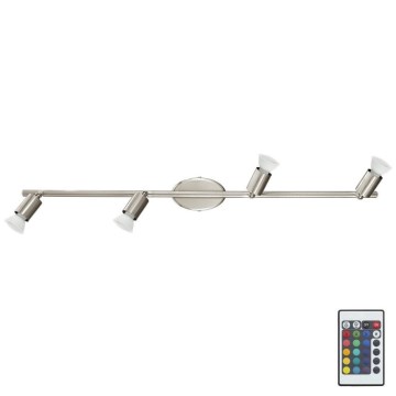 Eglo 75386 - LED RGB Dimmable spotlight BUZZ-C 4xGU10/4W/230V + remote control